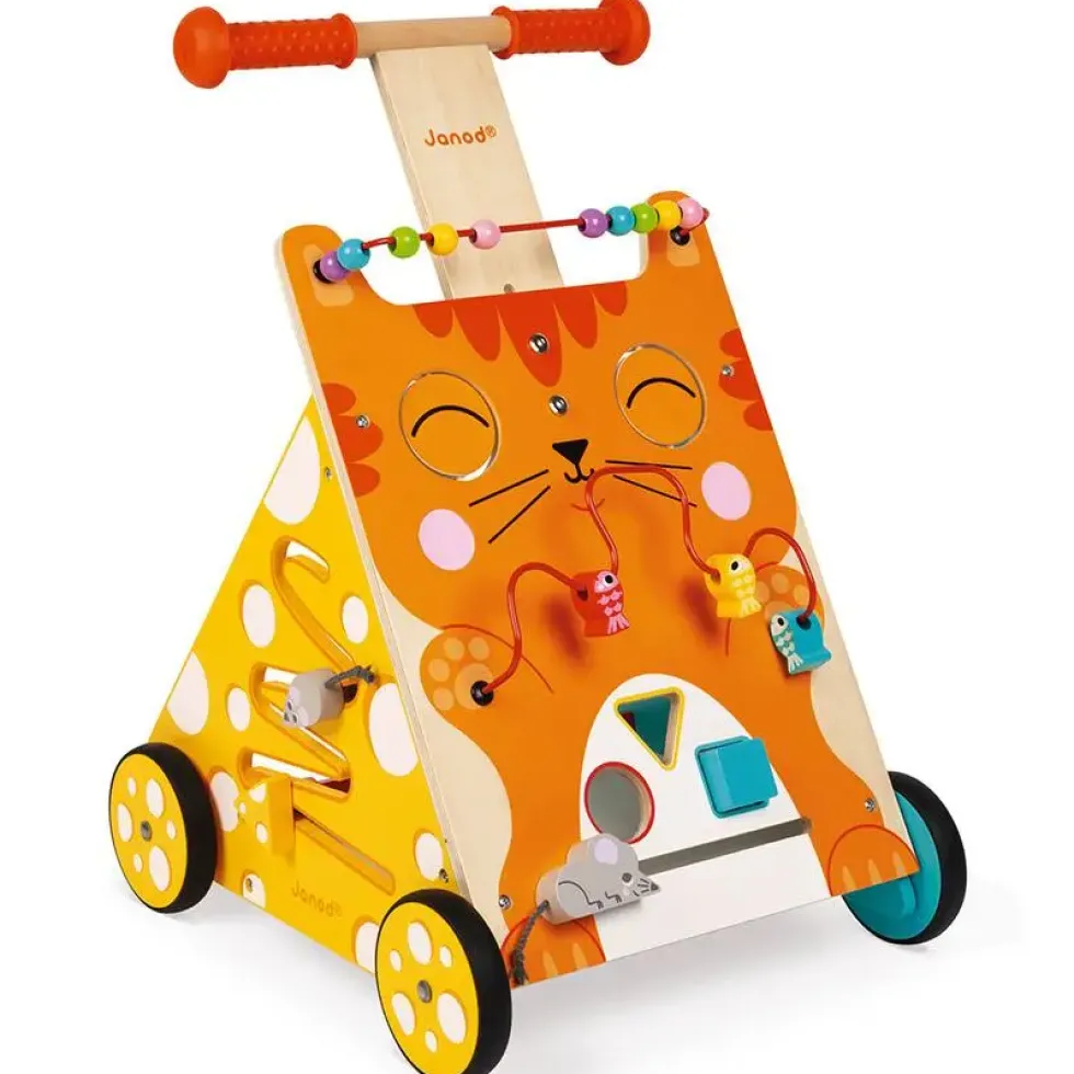 CHARIOT MULTI-ACTIVITES CHAT -EN BOIS