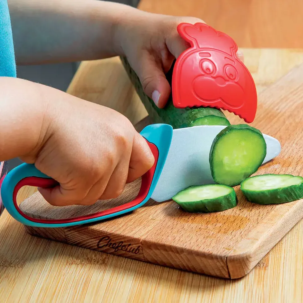 CHEFCLUB KIDS - COUTEAU DU CHEF BLEU ET ROUGE