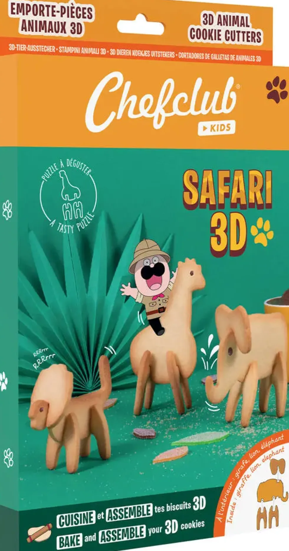 CHEFCLUB KIDS - EMPORTE-PIECES - LES BISCUITS SAFARI 3D