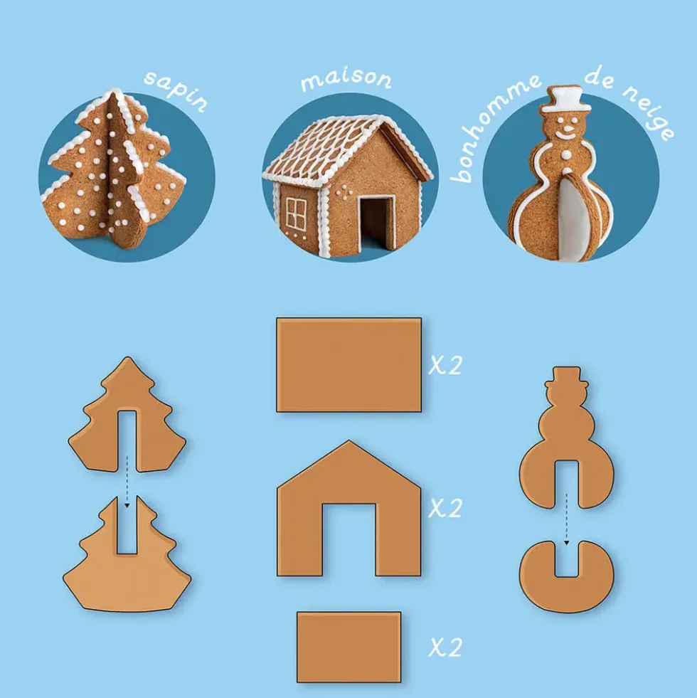 CHEFCLUB KIDS - EMPORTE-PIECES - LES BISCUITS DE NOEL 3D