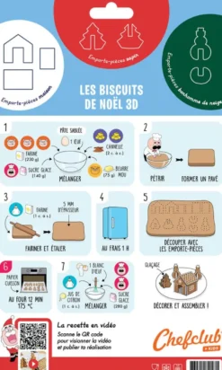 CHEFCLUB KIDS - EMPORTE-PIECES - LES BISCUITS DE NOEL 3D