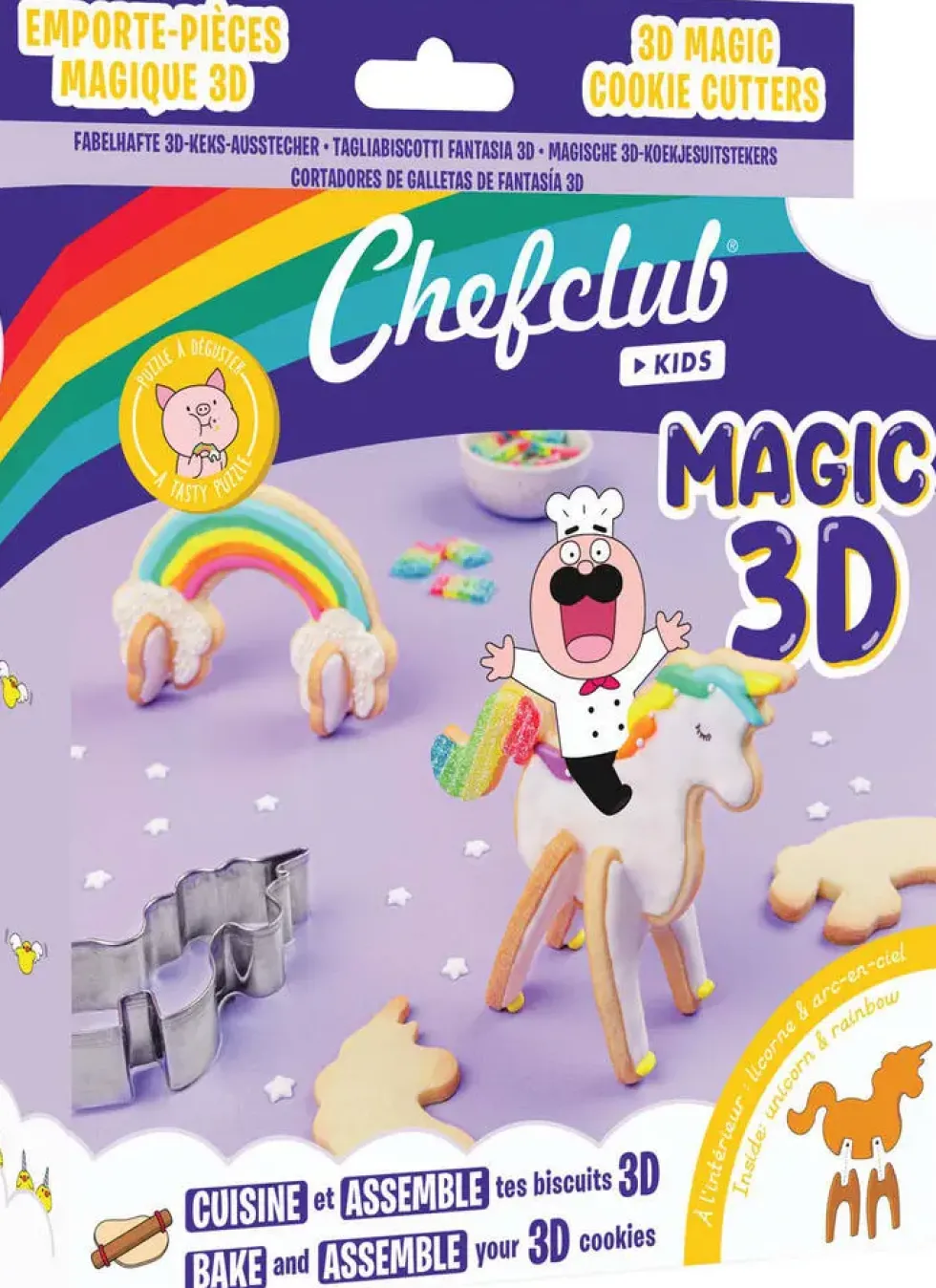 CHEFCLUB KIDS - EMPORTE-PIECES - LES BISCUITS LICORNES 3D