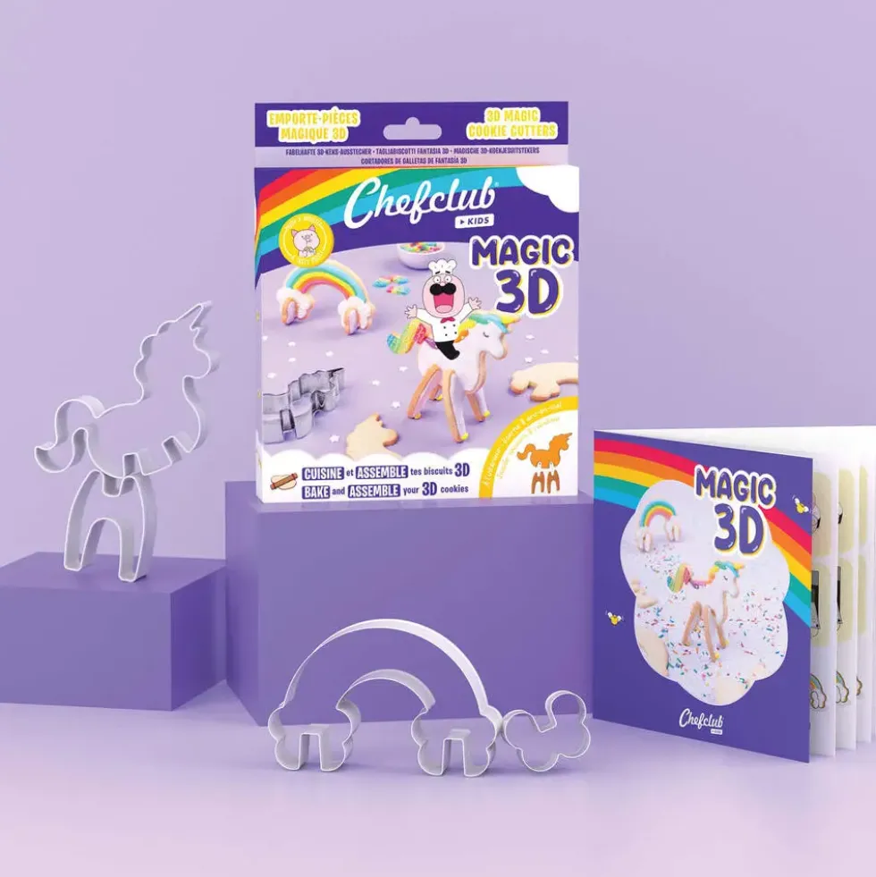 CHEFCLUB KIDS - EMPORTE-PIECES - LES BISCUITS LICORNES 3D