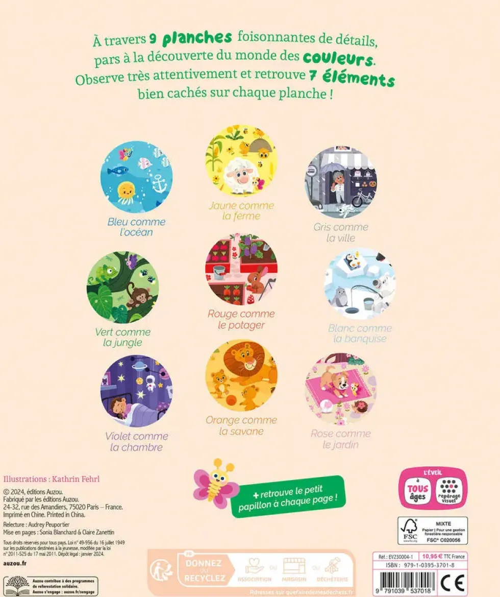 CHERCHE ET TROUVE DES PETITS LES COULEURS