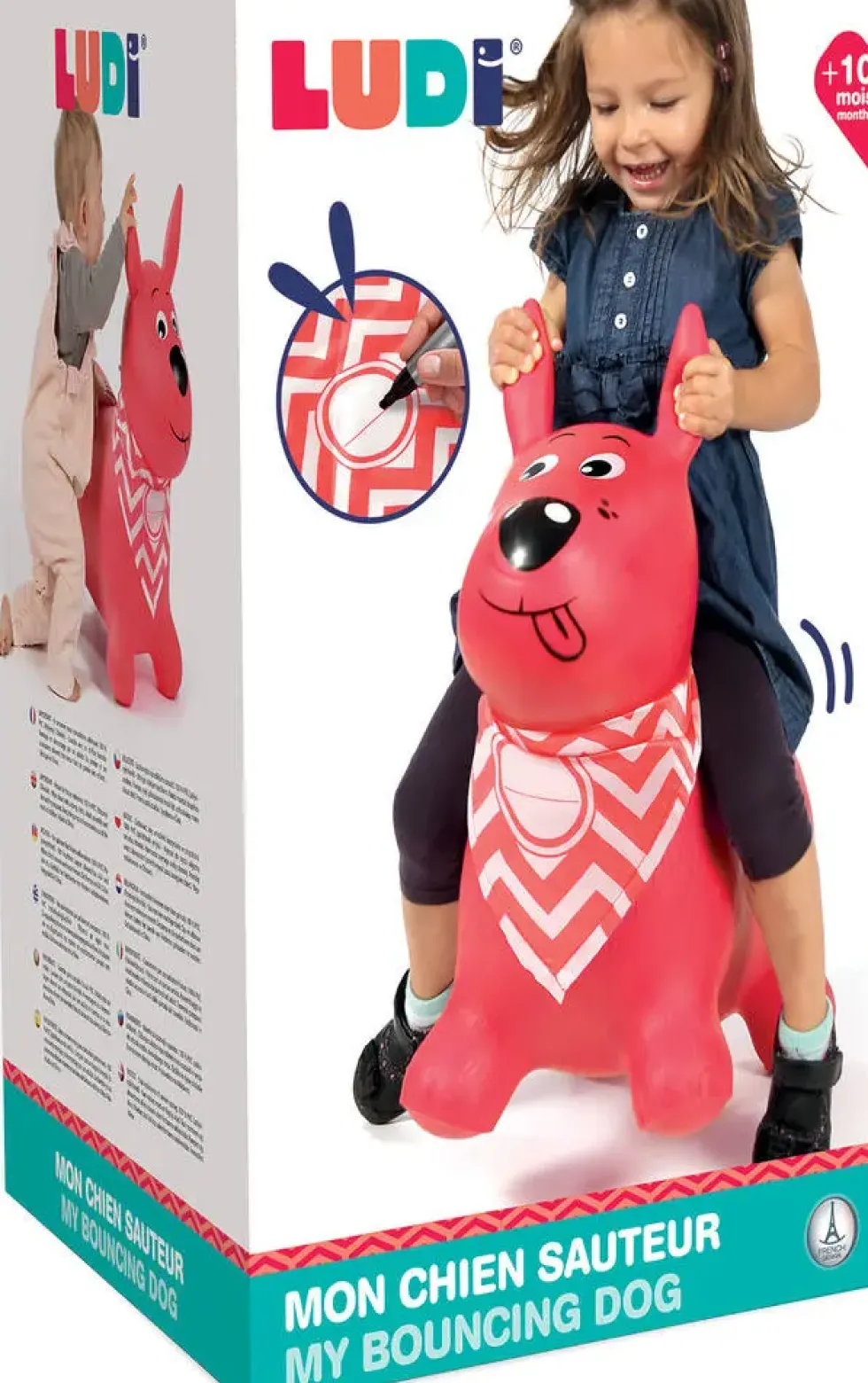CHIEN SAUTEUR ROSE
