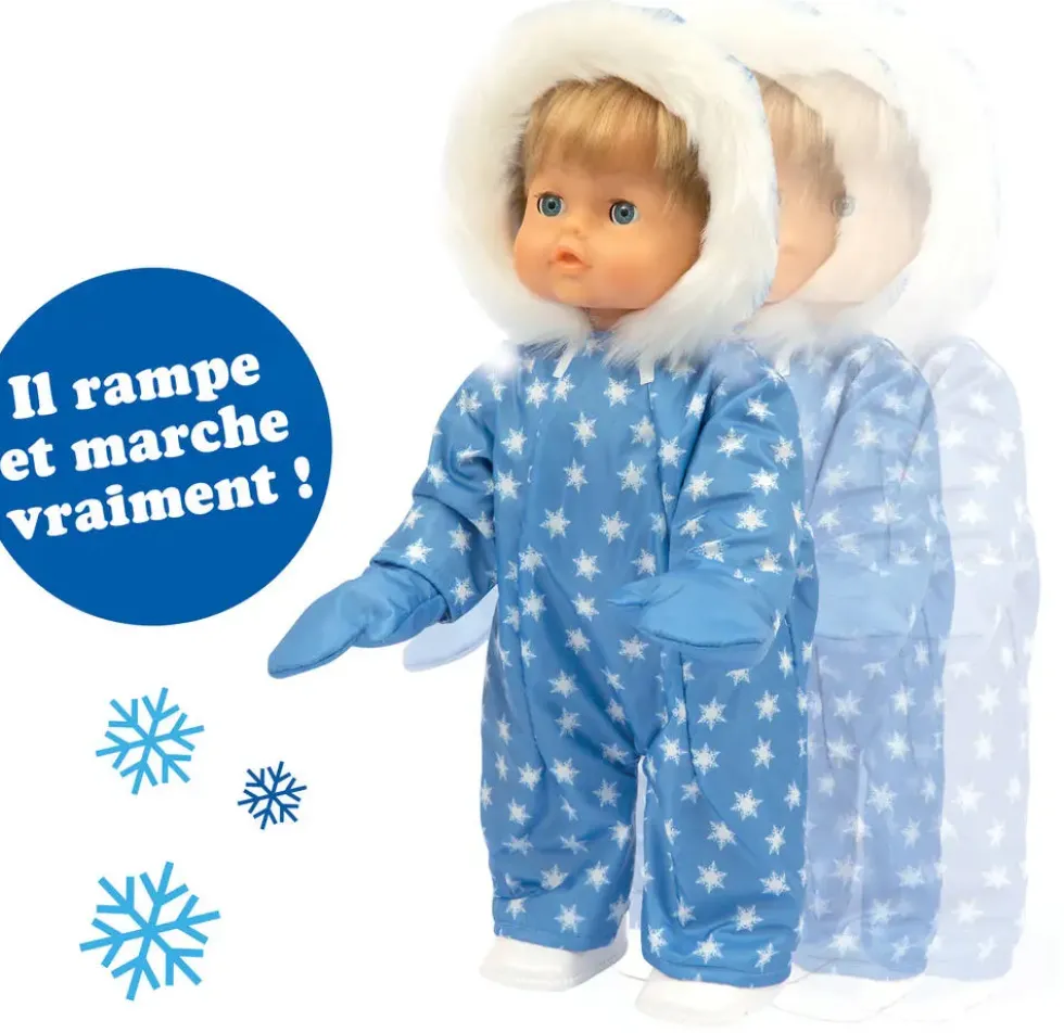 CICCIOBELLO - POUPEE MARCHE DANS LA NEIGE