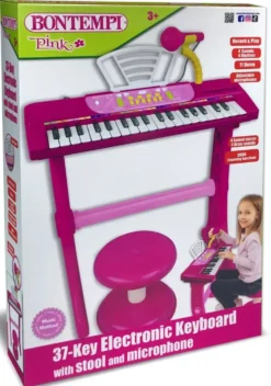 CLAVIER ELECTRONIQUE DE 37 TOUCHES AVEC MICRO PIEDS ET TABOURET7 SONS