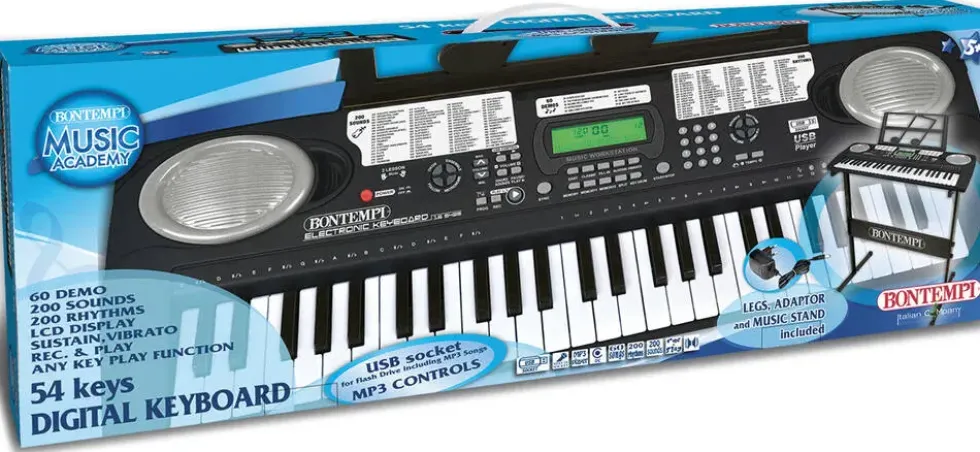 CLAVIER NUMERIQUE 54 TOUCHESAVECPIEDS EN METAL ET ADAPTATEUR PORT USB