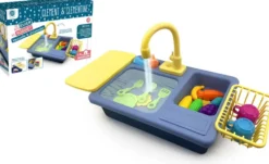 CLEMENT CLEMENTINE - KIT VAISSELLE ET SON EVIER BLEU 45 CM X 27 CM