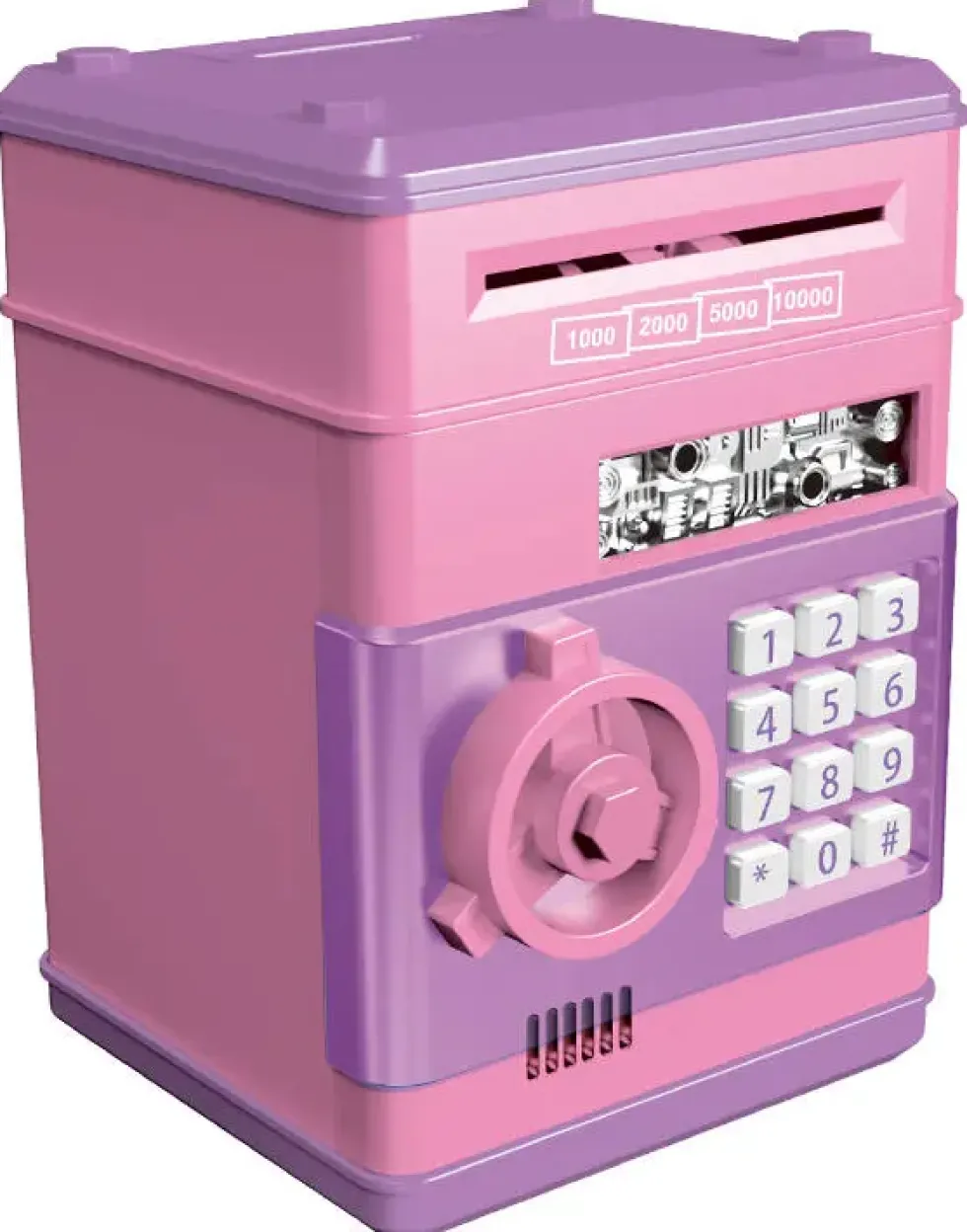COFFRE-FORT POUR PIECES ET BILLETS - ROSE