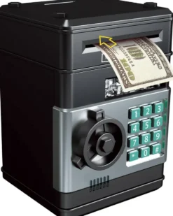 COFFRE-FORT POUR PIECES ET BILLETS - NOIR