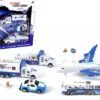 COFFRET AEROPORT 11 PIECES AVION 26 CM ET ACCESSOIRES