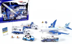 COFFRET AEROPORT 11 PIECES AVION 26 CM ET ACCESSOIRES