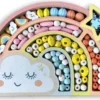 COFFRET ARC EN CIEL PERLES BOIS