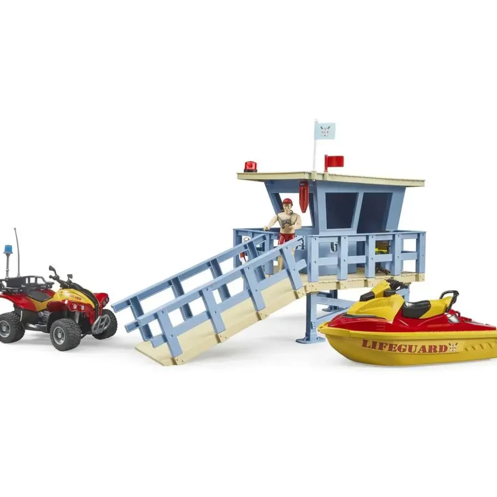 COFFRET CABANE DE SAUVETEUR EN MER BWORLD AVEC 1 FIGURINE