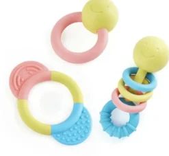 COFFRET D'ANNEAUX ET HOCHETS DE DENTITION EN RIZ