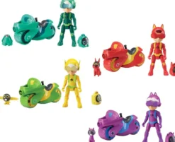 COFFRET 4 FIGURINES 7,5 CM + 4 MOTOS & ACCESSOIRES