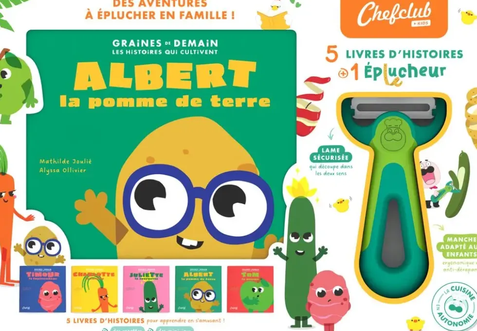 COFFRET GRAINES : LIVRES ET EPLUCHEUR