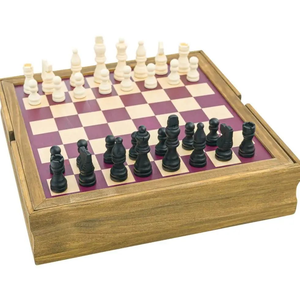 COFFRET JEUX EN BOIS 10 EN 1