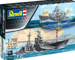 COFFRET 2 MAQUETTES 250 PIECES - PACIFIC WARRIORS - USS FLETCHER ET USS INDIANAPOLIS