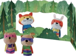 COFFRET MARIONNETTES A DOIGTS - LES MINI-HEROS DE LA FORET