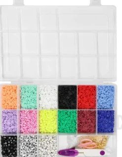 COFFRET PERLES PLATES - COULEURS VIVES