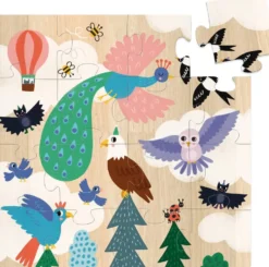 COFFRET PUZZLES EN BOIS 3X16 PIECES TERRE - MER - CIEL