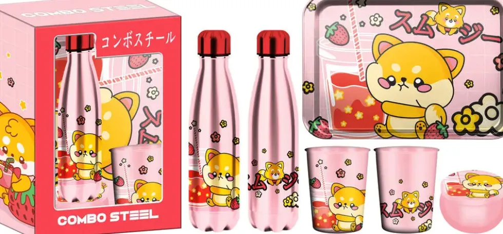 COMBO STEEL SHIBA INU - COFFRET 100% METAL