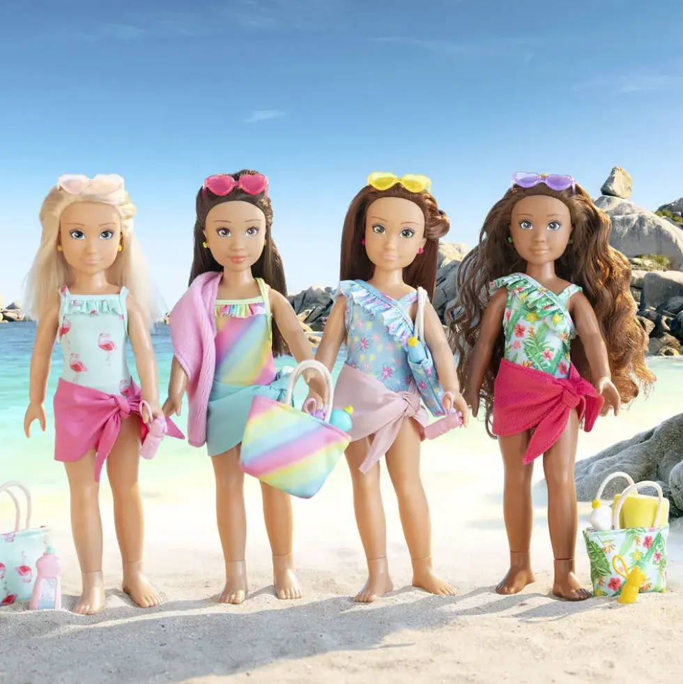 COROLLE GIRLS - POUPEE - COFFRET VALENTINE A LA PLAGE - COROLLE VETEMENTS 28 CM