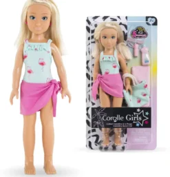 COROLLE GIRLS - POUPEE - COFFRET VALENTINE A LA PLAGE - COROLLE VETEMENTS 28 CM