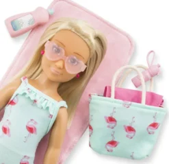 COROLLE GIRLS - POUPEE - COFFRET VALENTINE A LA PLAGE - COROLLE VETEMENTS 28 CM