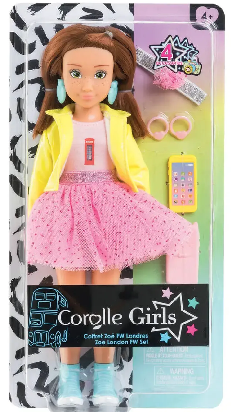 COROLLE GIRLS - POUPEE MANNEQUIN - COFFRET ZOE FASHION WEEK LONDRES- 28 CM