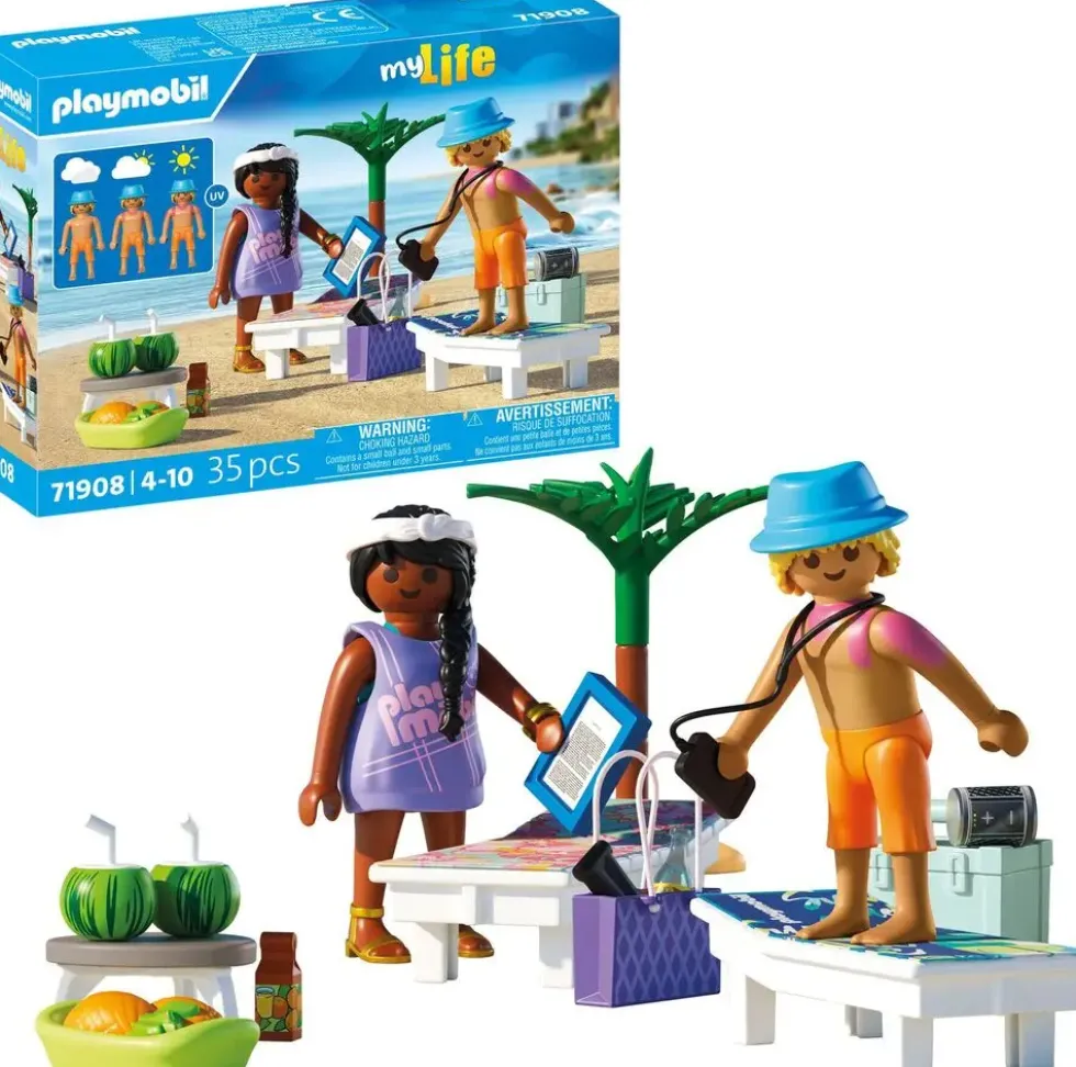 COUPLE VACANCIERS A LA PLAGE ET TRANSATS-71908