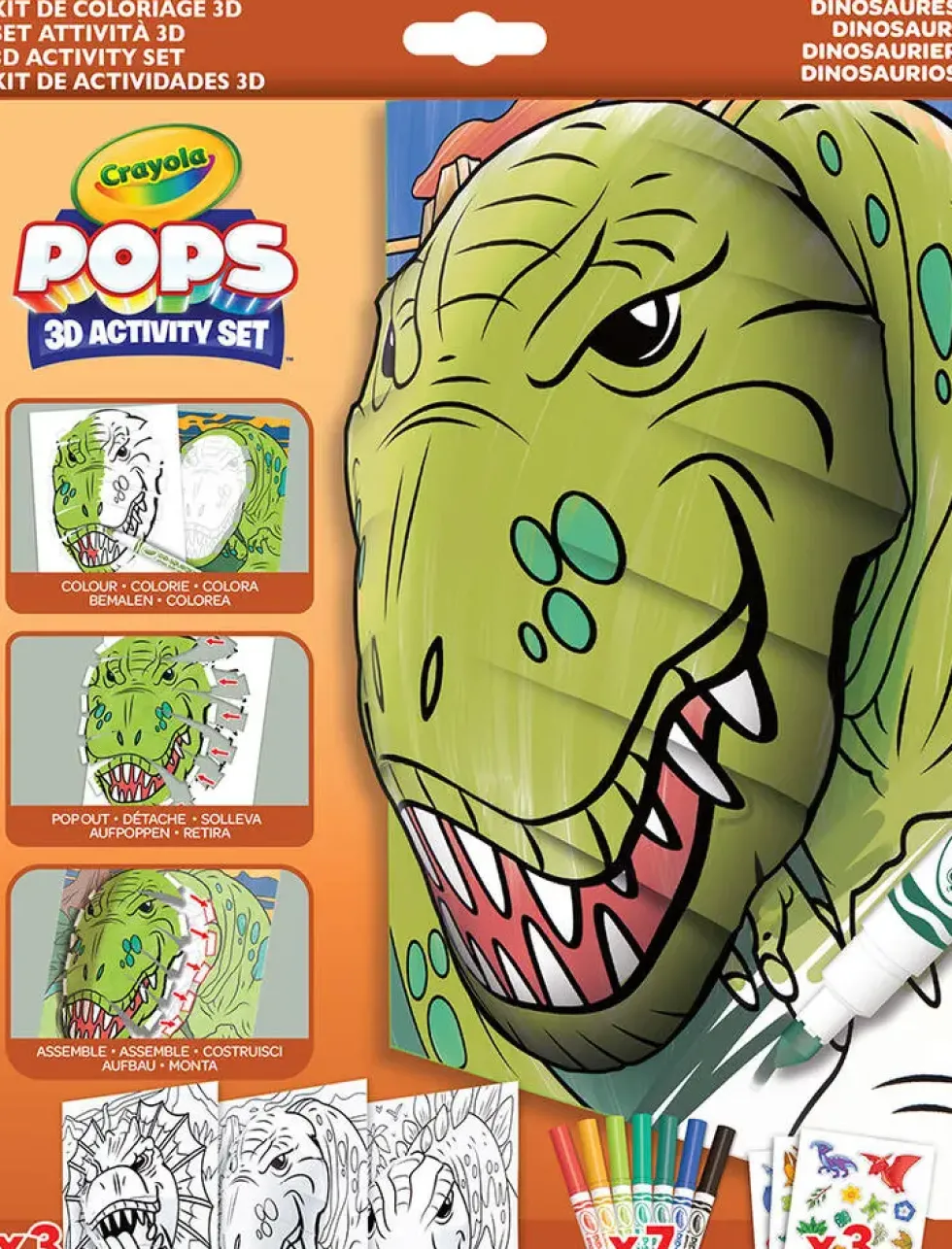 CRAYOLA COLOR POPS 3D - KIT DE COLORIAGE DINOSAURES