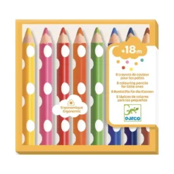8 CRAYONS DE COULEUR POUR LES PETITS