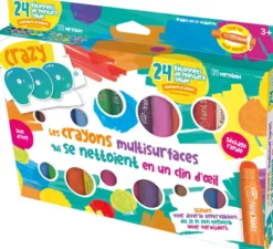 CRAZY POP- 24 CRAYONS PEINTURE