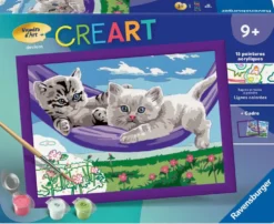 CREART KIDS18X24CMCHATON DANS LE HAMAC