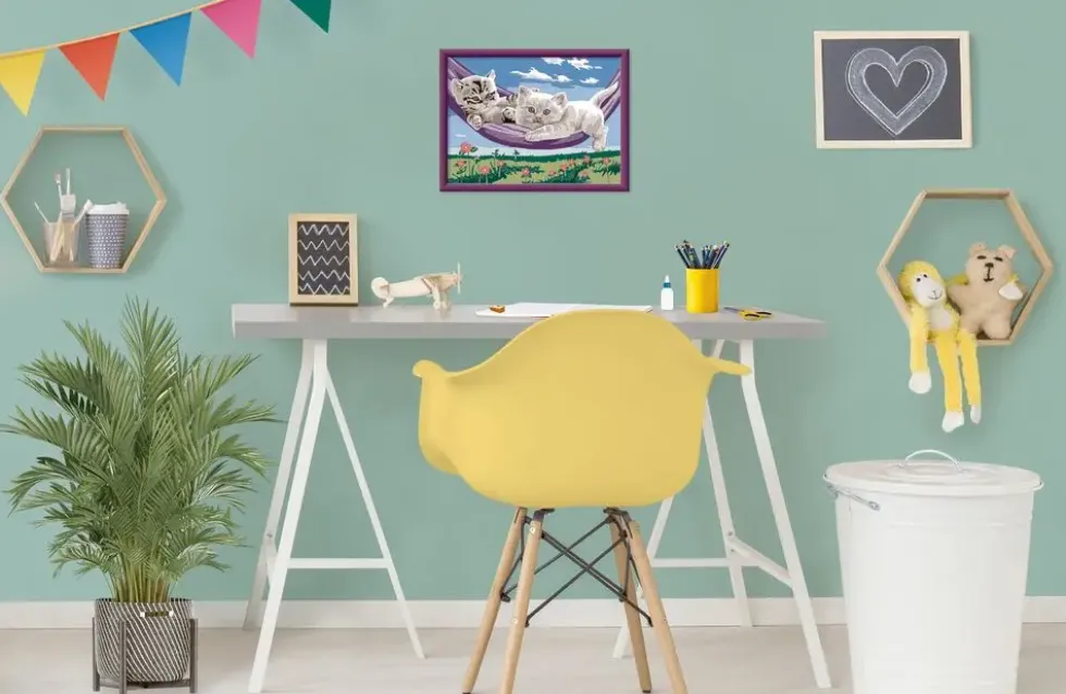 CREART KIDS18X24CMCHATON DANS LE HAMAC