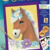 CREART KIDS18X24CMCHEVAL FLEURI