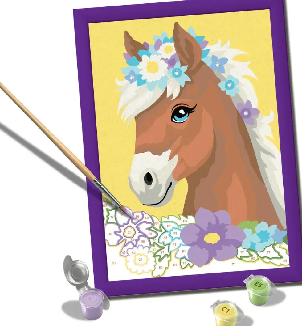 CREART KIDS18X24CMCHEVAL FLEURI