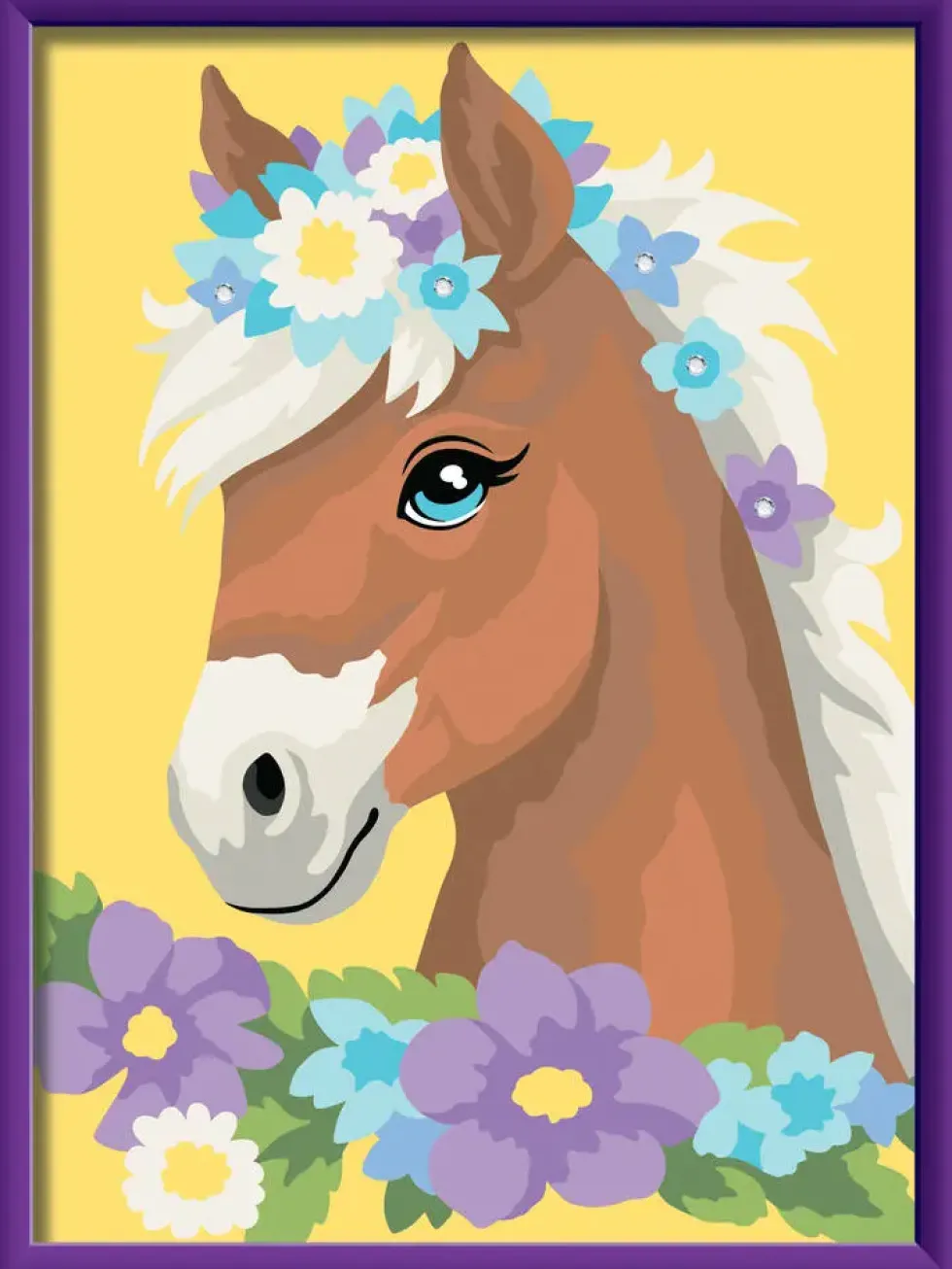 CREART KIDS18X24CMCHEVAL FLEURI