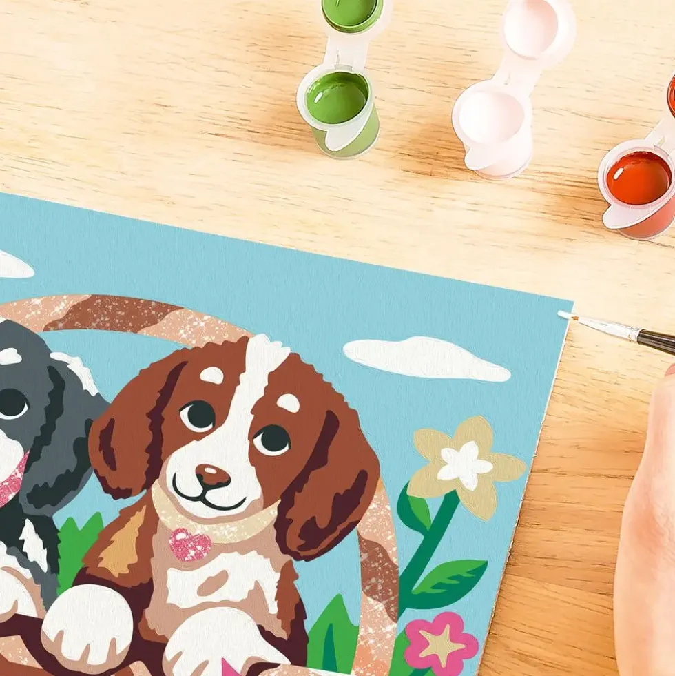CREART KIDS - 18X24CM - CHIOTS DANS PANIER