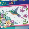 CREART KIDS31X21CMCOLIBRI ET FLEURS EXOTIQUES