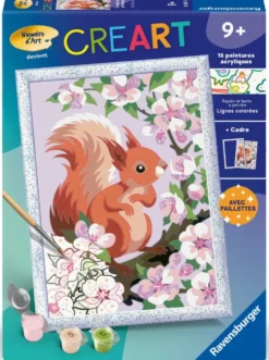 CREART KIDS18X24CMECUREUIL AU PRINTEMPS