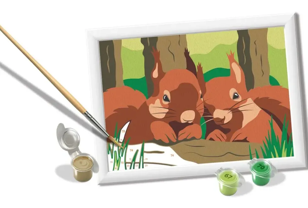 CREART KIDS - 13X18CM - ECUREUILS EN FORET