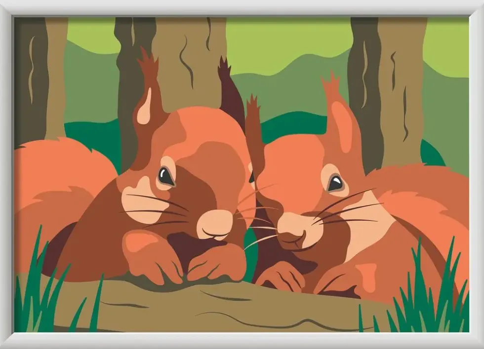 CREART KIDS - 13X18CM - ECUREUILS EN FORET