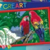 CREART KIDS31X21CMPERROQUETS COLORES