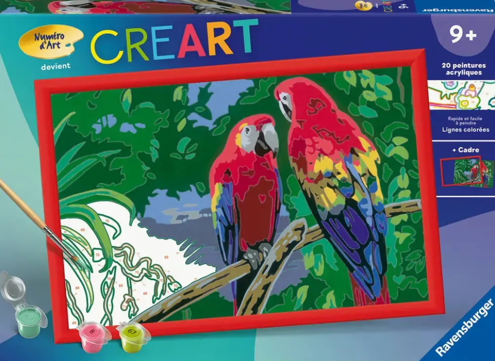 CREART KIDS31X21CMPERROQUETS COLORES