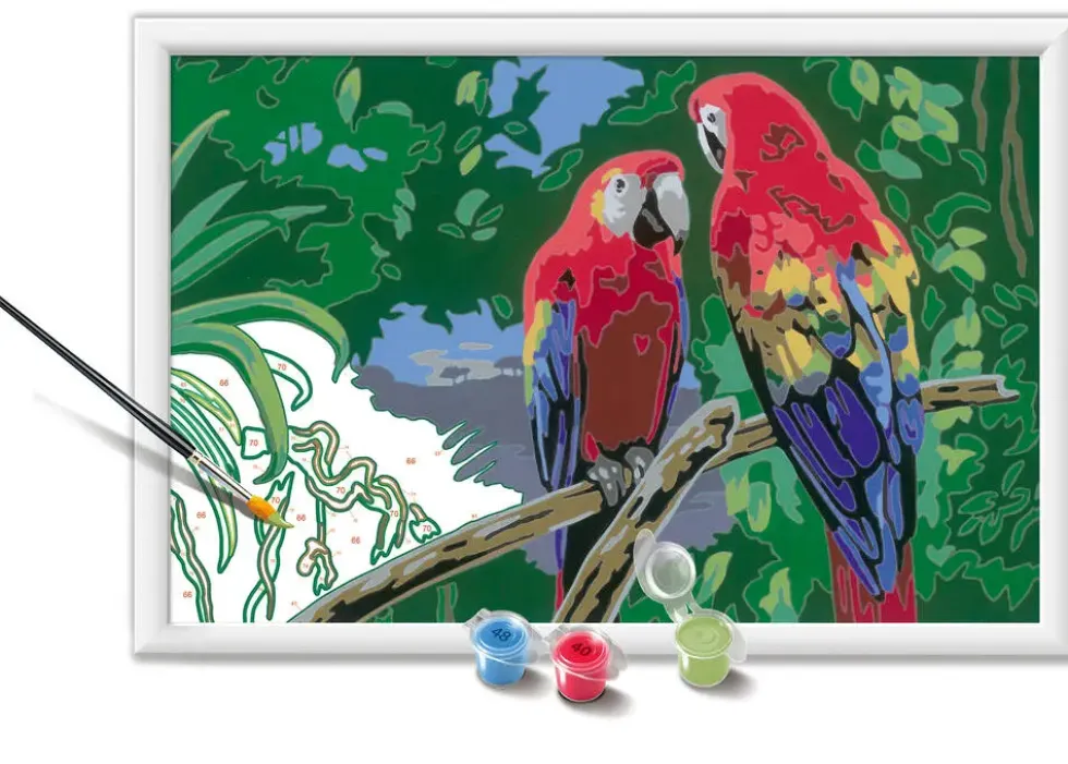 CREART KIDS31X21CMPERROQUETS COLORES