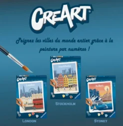 CREART - PEINTURE PAR NUMERO - 24 X 30 CM - STOCKHOLM